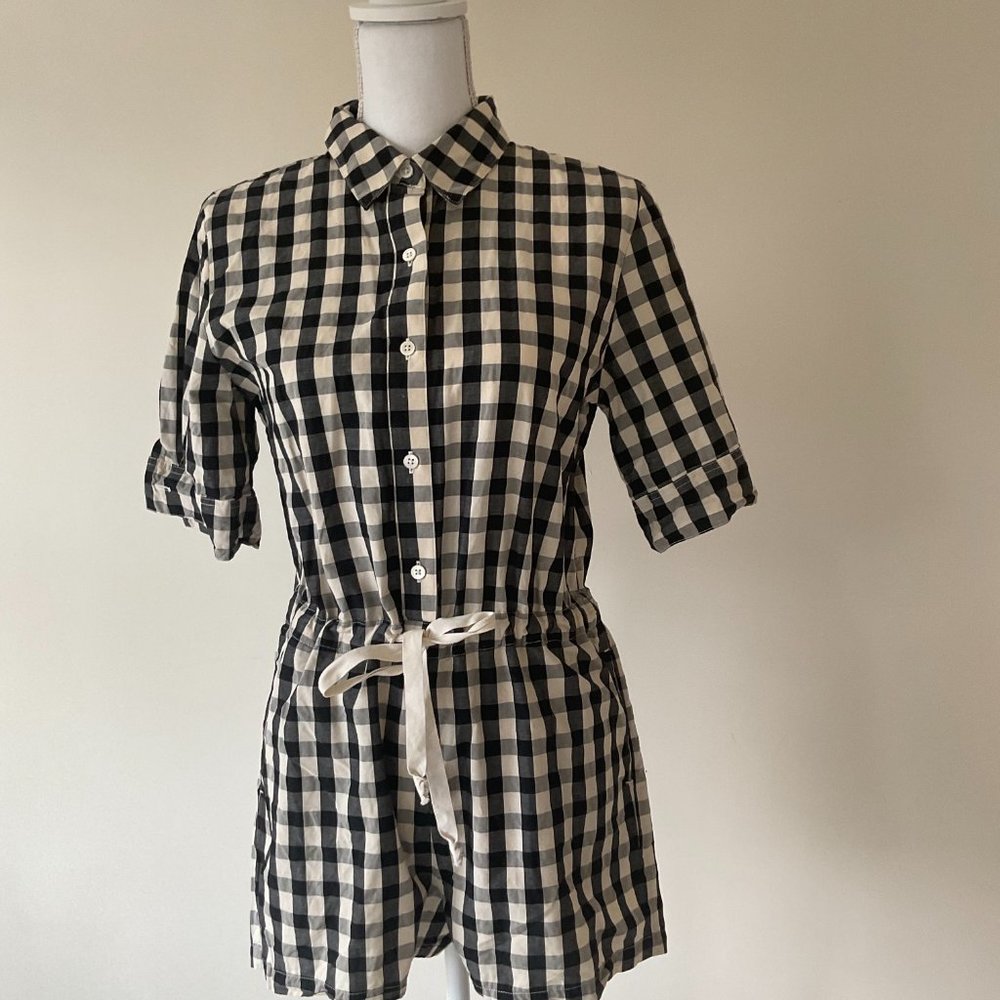 Solid And Striped Gingham Romper - image 3